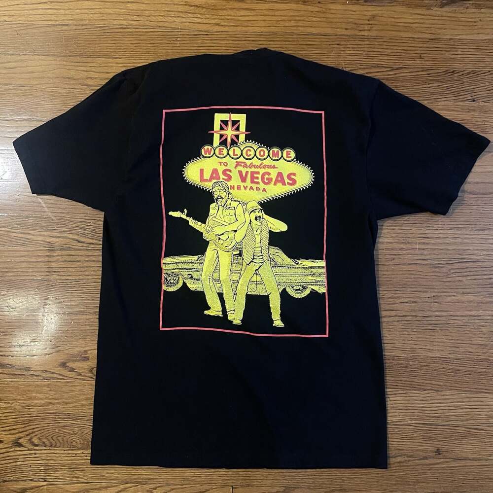 Cheech and Chong Las Vegas Black Graphic T-Shirt Size Size Large